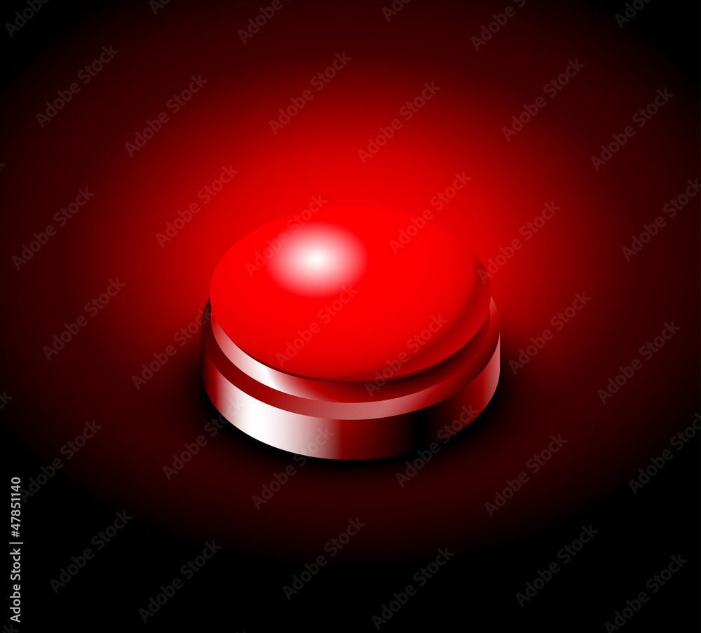 Pressed button with red light