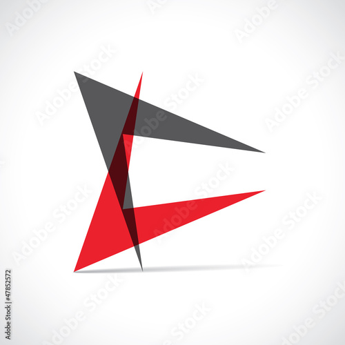 Logo gris et rouge -flèches