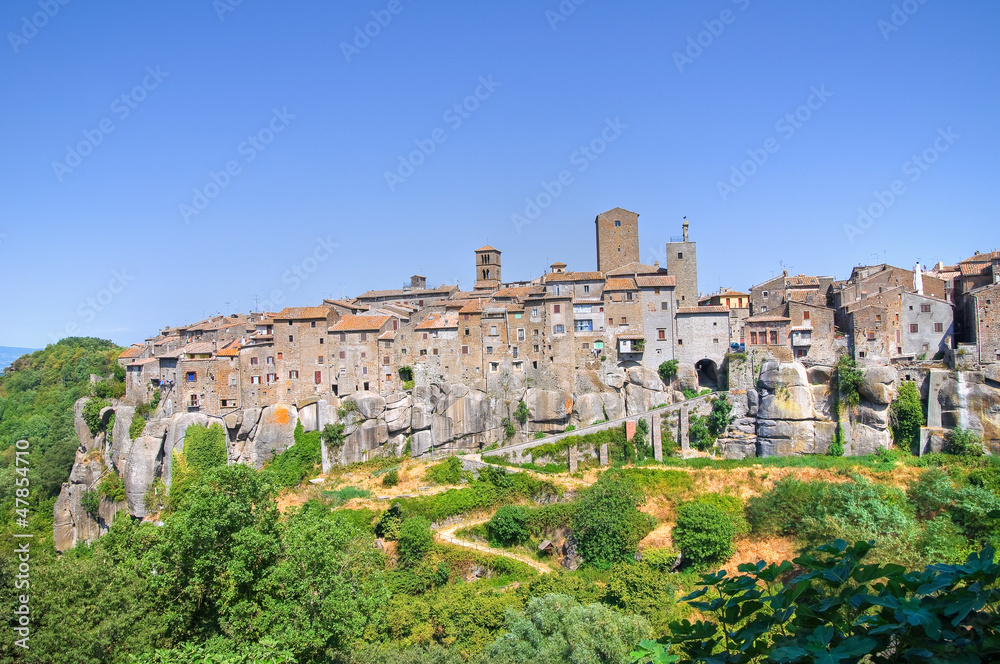 Panoramic view of Vitorchiano. Lazio. Italy.