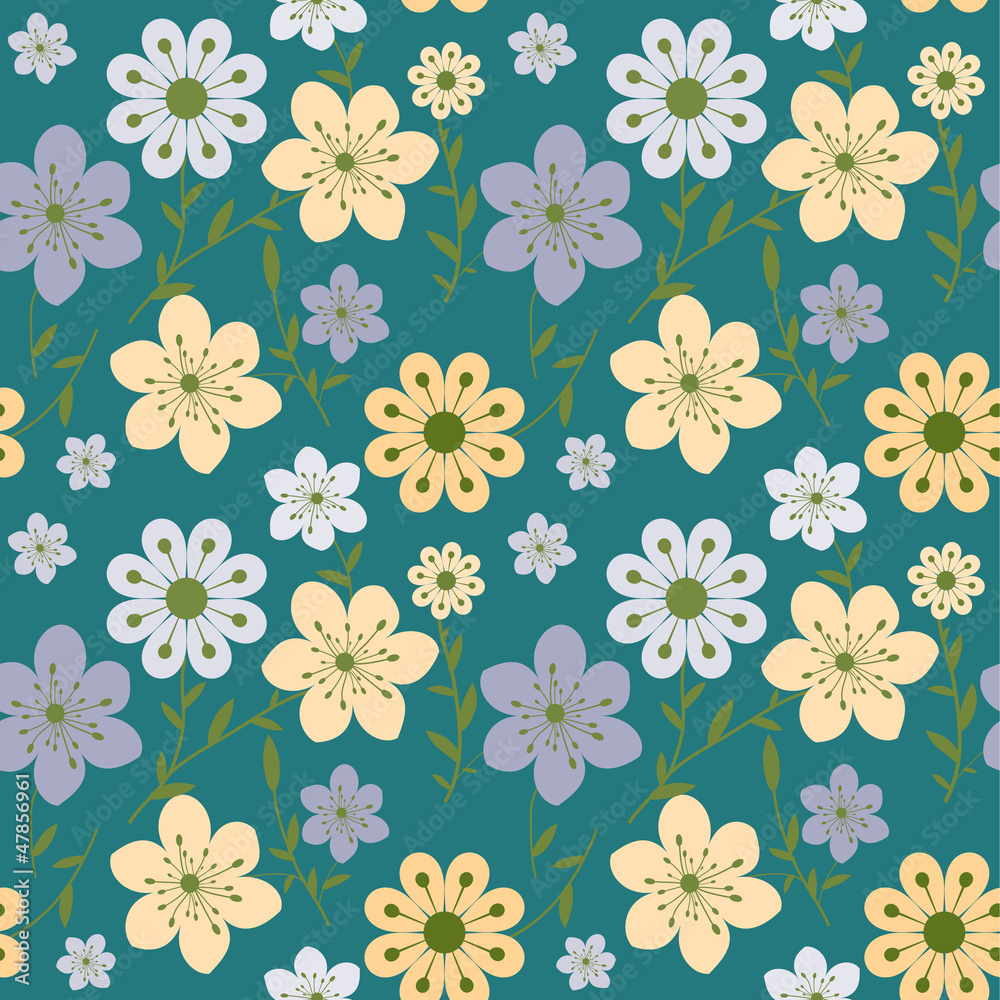 Fototapeta premium Floral seamless pattern
