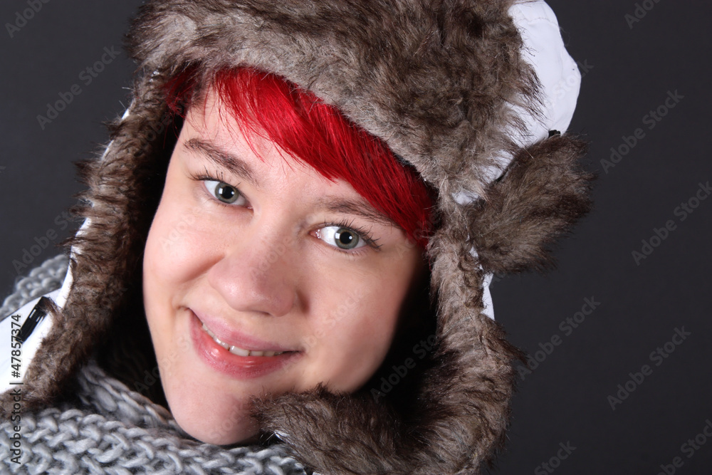 Frau mit Pelzmütze Frau mit Pelzmütze