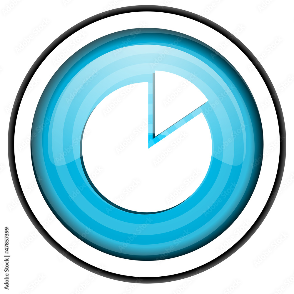 chart blue glossy icon isolated on white background chart blue glossy icon isolated on white background
