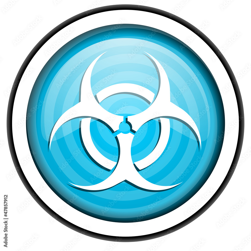 virus blue glossy icon isolated on white background virus blue glossy icon isolated on white background