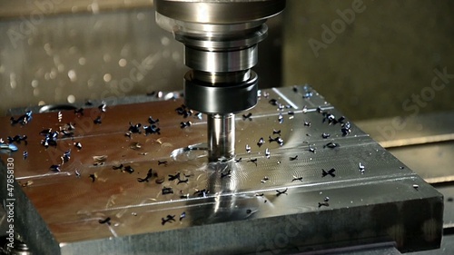milling machine in action