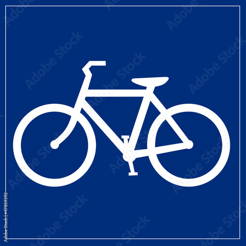 Schild blau - Fahrradverleih