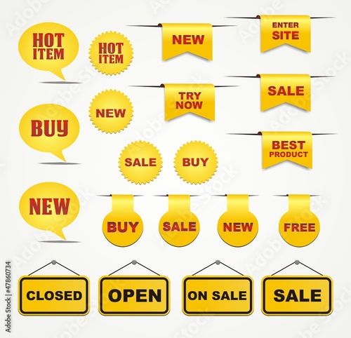yellow online shop decorations