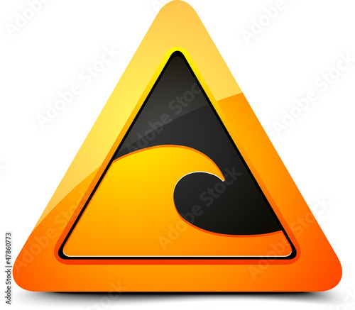 Tsunami hazard sign
