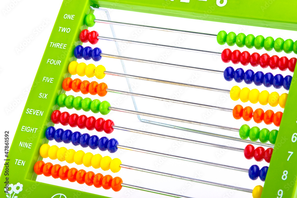 Abacus toy for child isolated on white background Abacus toy for child isolated on white background
