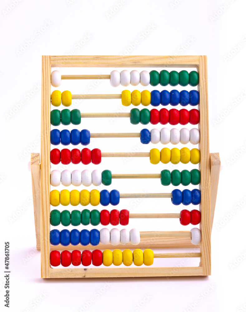Abacus toy for child isolated on white background Abacus toy for child isolated on white background