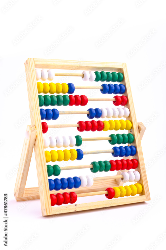Abacus toy for child isolated on white background Abacus toy for child isolated on white background