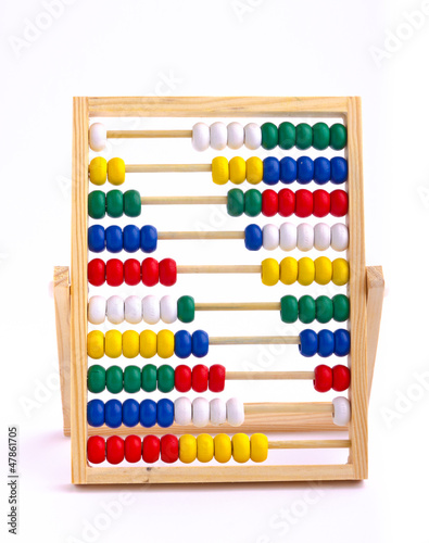 Abacus toy for child isolated on white background