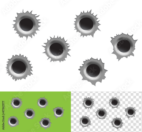 bullet holes