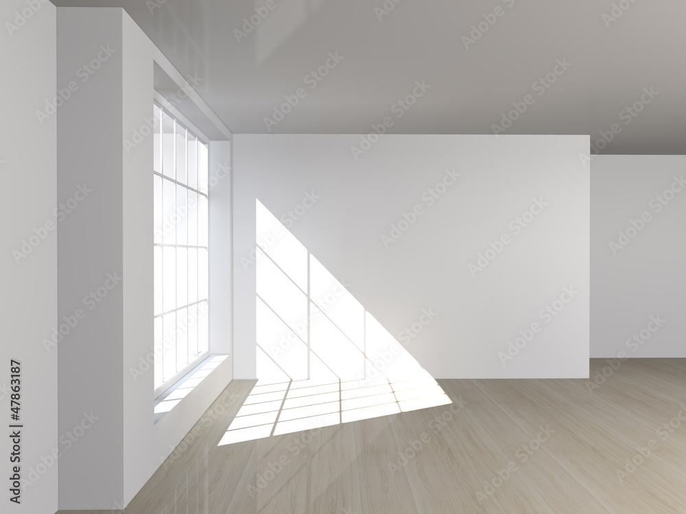 Obraz premium Zimmer mit großem Fenster