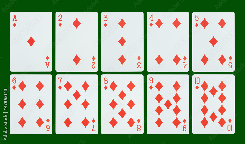 Playing cards - diamonds Playing cards - diamonds