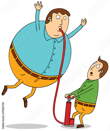 pumping balloon man