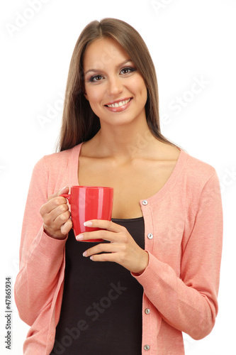 beautiful young woman with ...