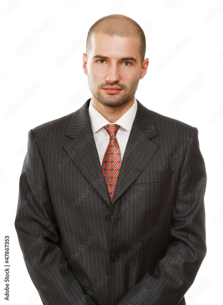 Portrait of a successful businessman on white background Portrait of a successful businessman on white background