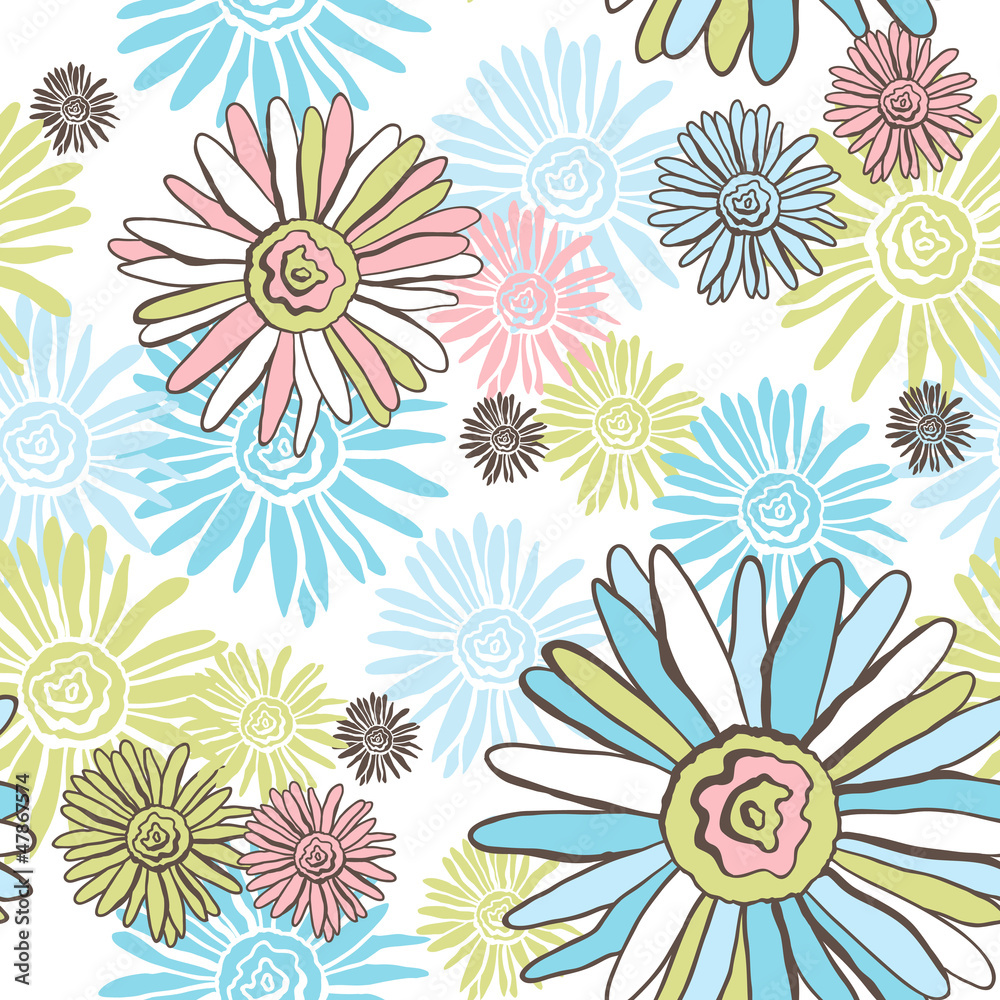 Vector Flower (Seamless Pattern) Vector Flower (Seamless Pattern)