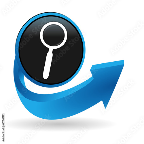 rechercher sur bouton flêche bleue