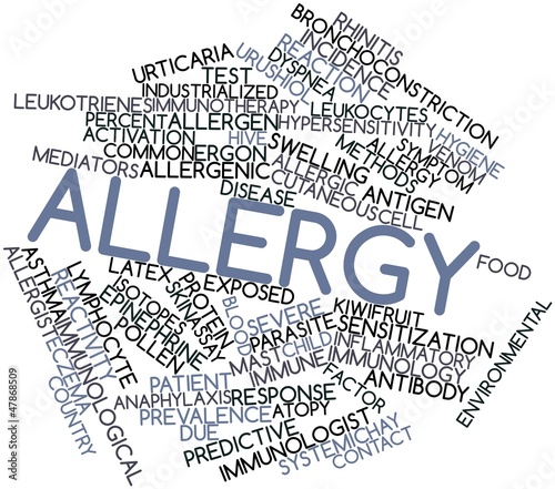 Word cloud for Allergy photo
