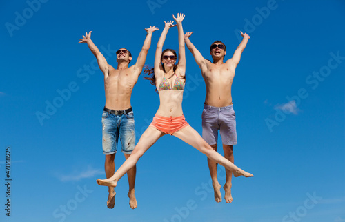 Group Of Friends Having Fun On Summer Beach