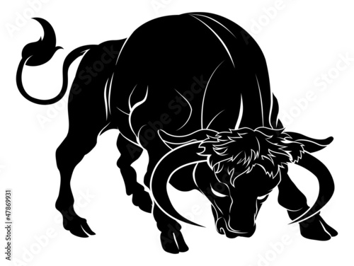 Stylised bull illustration