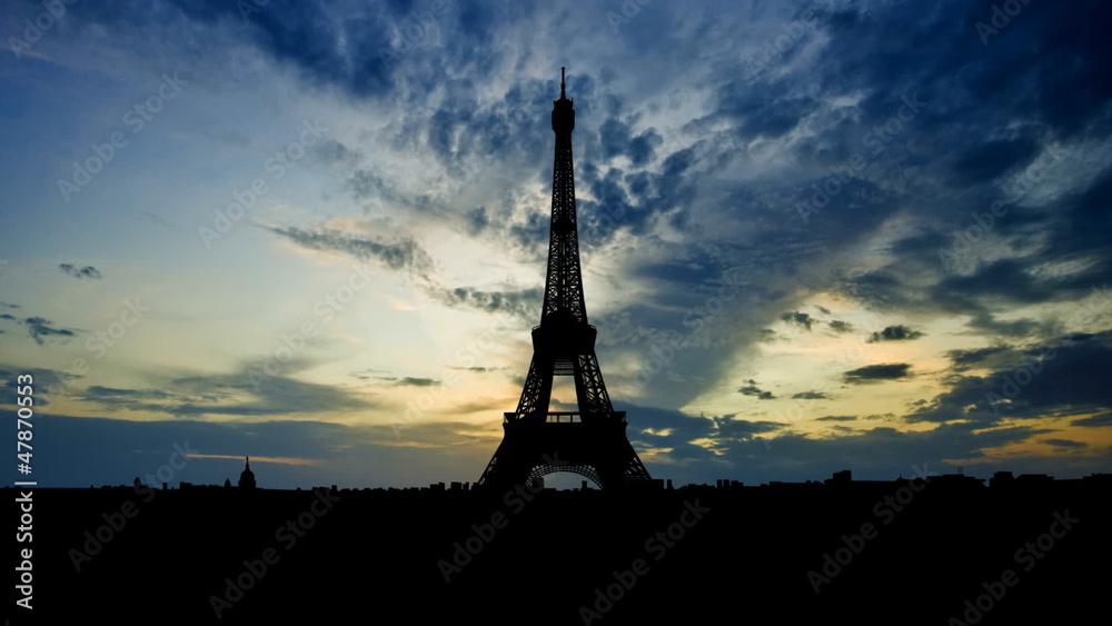France Eiffel tower late afternoon