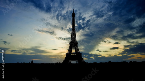 France Eiffel tower late afternoon