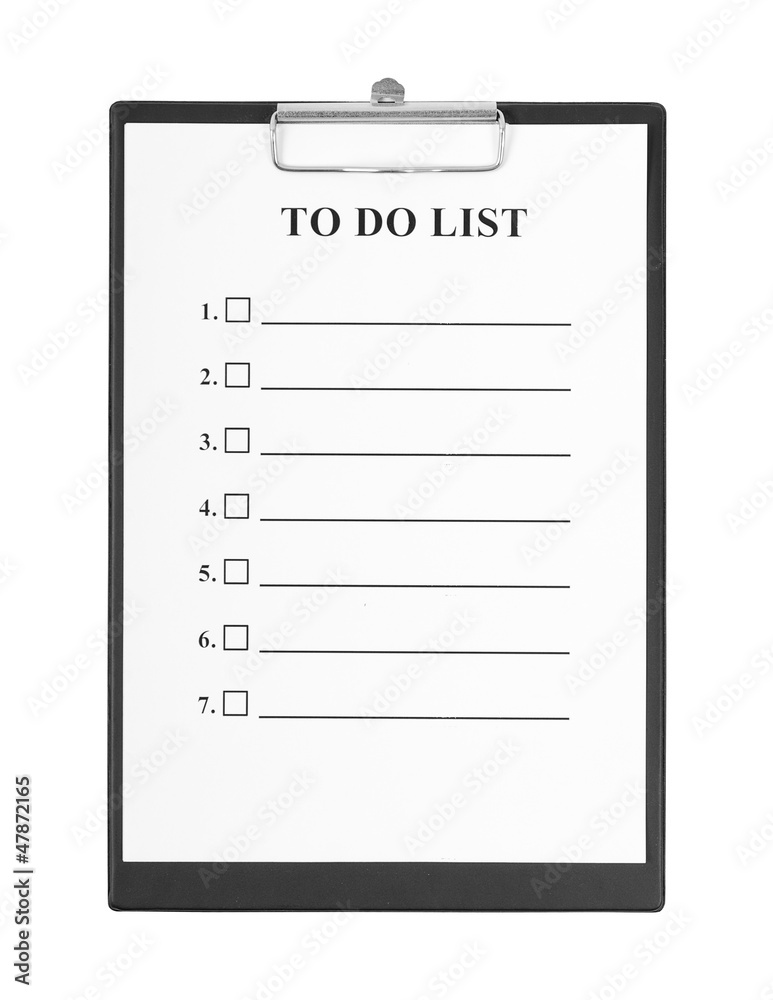 To Do List and Clipboard To Do List and Clipboard