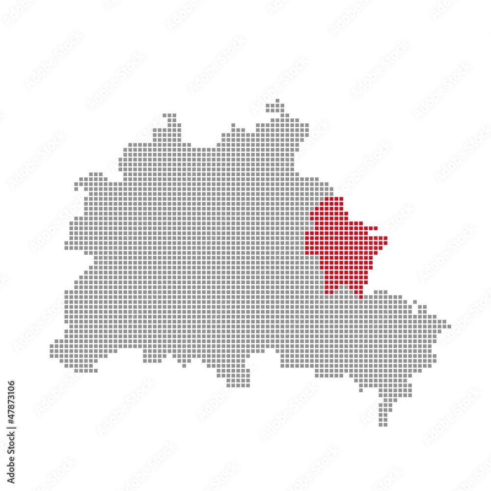 Marzahn-Hellersdorf - Serie: Pixelkarte Berliner Stadtteile