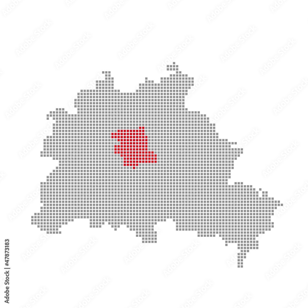 Mitte - Serie: Pixelkarte Berliner Stadtteile