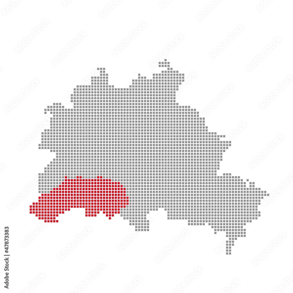 Zehlendorf-Steglitz - Serie: Pixelkarte Berliner Stadtteile