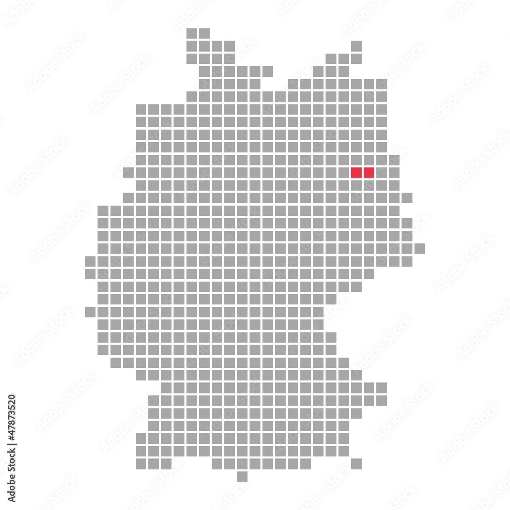 Berlin - Serie: Pixelkarte Bundesländer