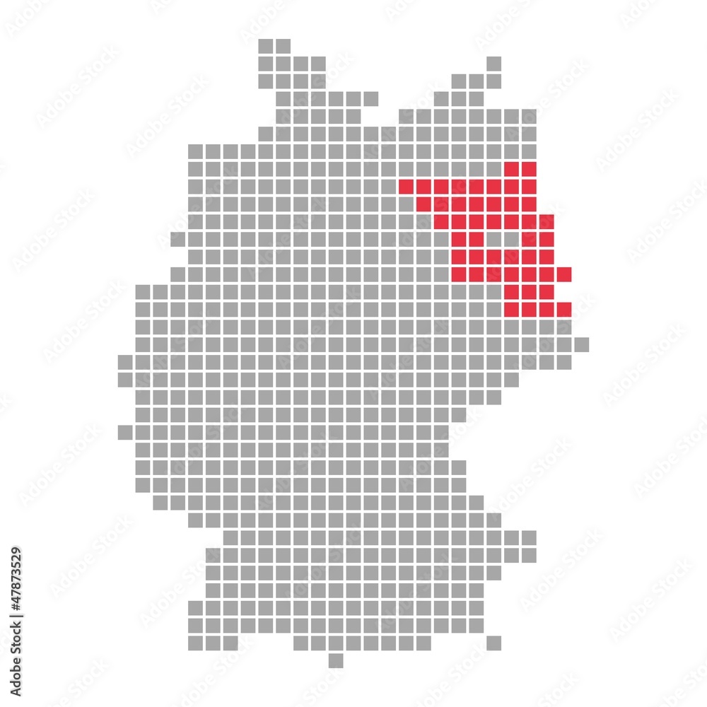 Brandenburg - Serie: Pixelkarte Bundesländer