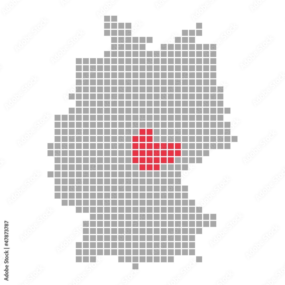 Fototapeta premium Thüringen - Serie: Pixelkarte Bundesländer