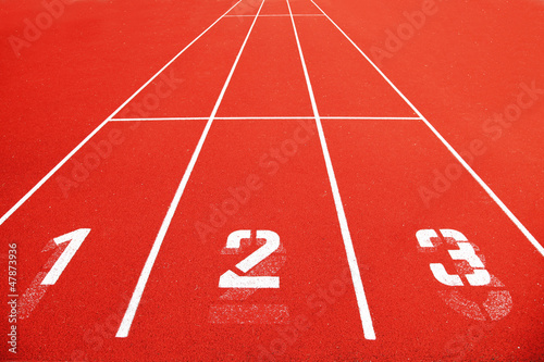 Race track with numbers