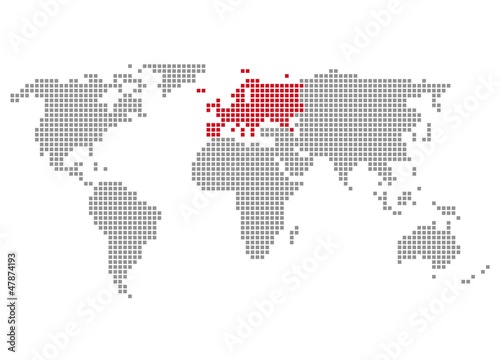 Europa - Serie  Pixelkarte Kontinente