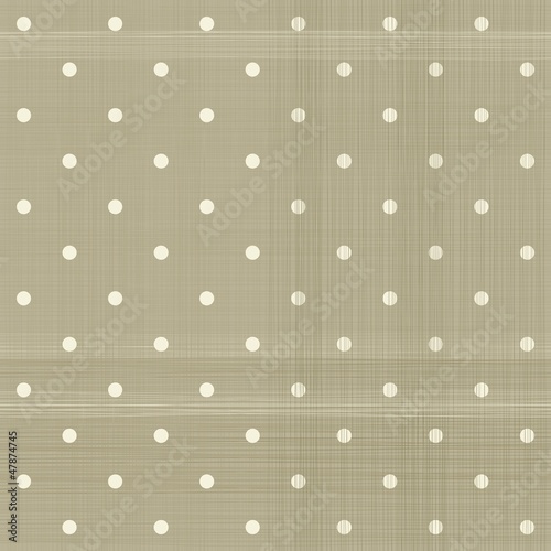 faded brown polka dot seaml...