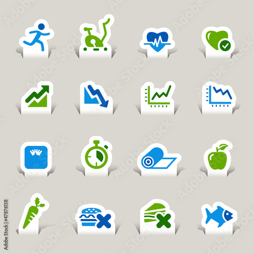 Paper Cut - Health and Fitness icons