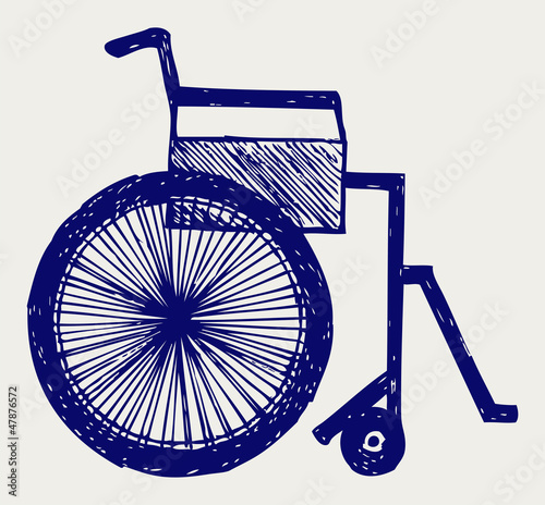 Invalid chair. Doodle style