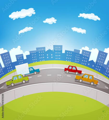 Cartoon Urban Traffic