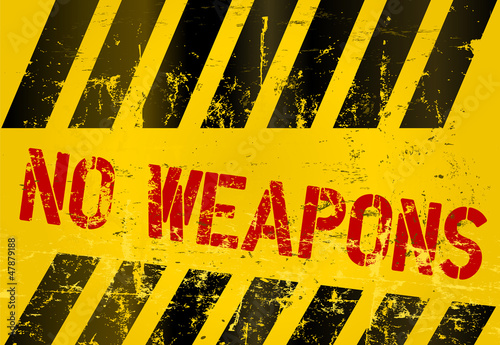 Warning sign "No weapons"