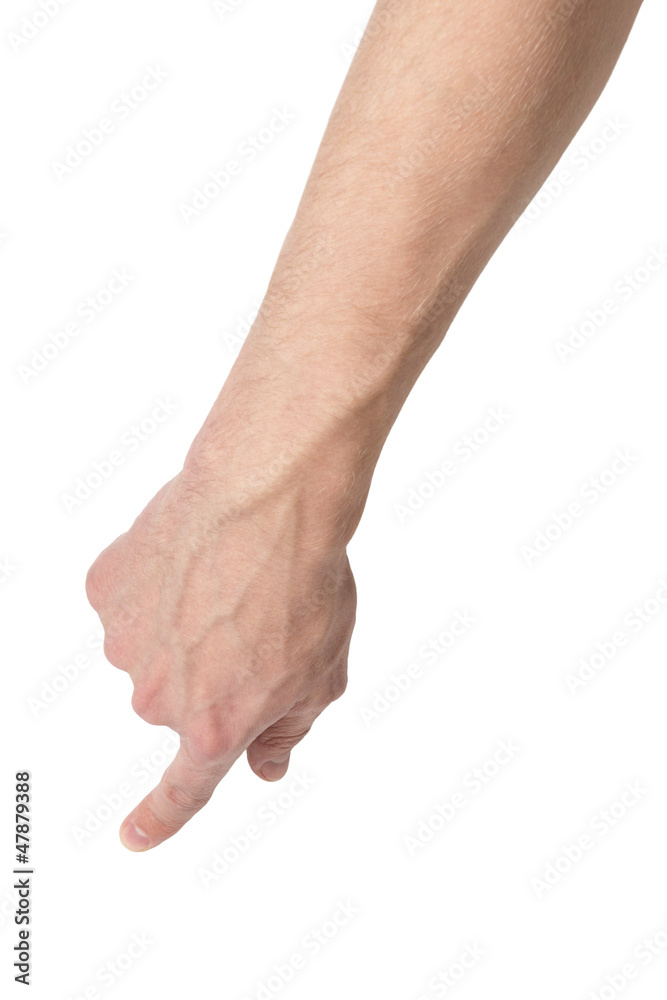 adult male hand pointing adult male hand pointing