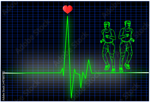 EKG mit Sportler