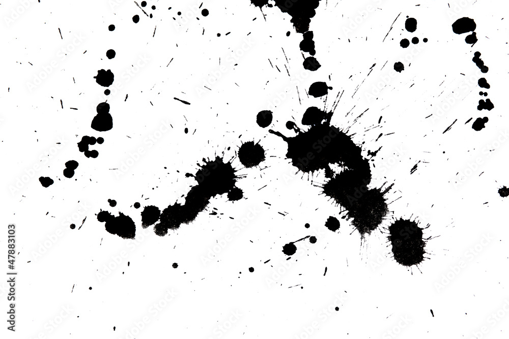 black drop ink splatter splash