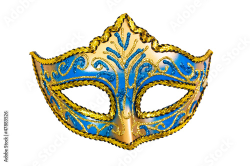 Carnival mask isolated on white background