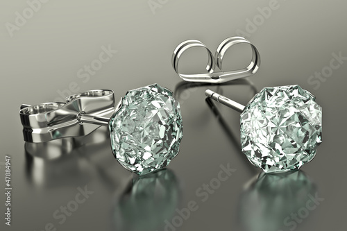 orecchini con diamante photo