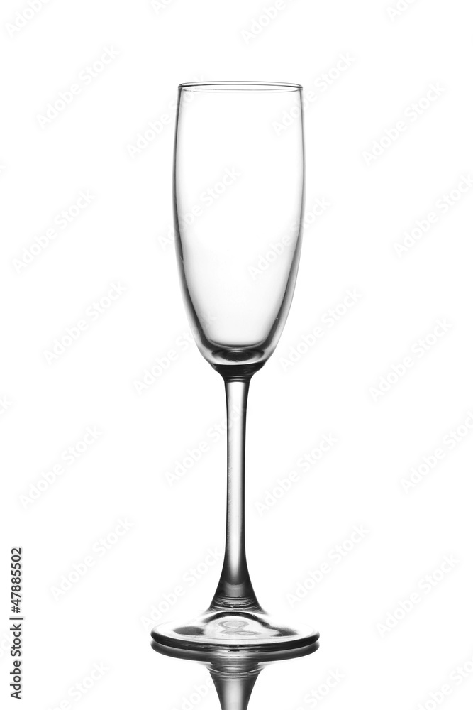 Empty glass isolated on white