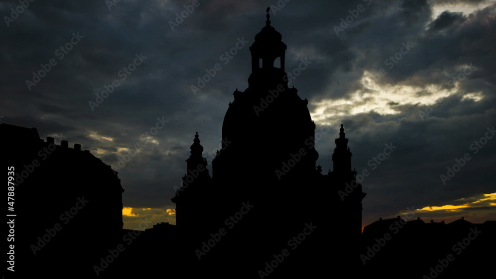 Germany Dresden Church of Our Lady colorful dusk Germany Dresden Church of Our Lady colorful dusk