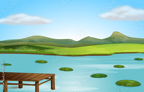 A jetty and a river